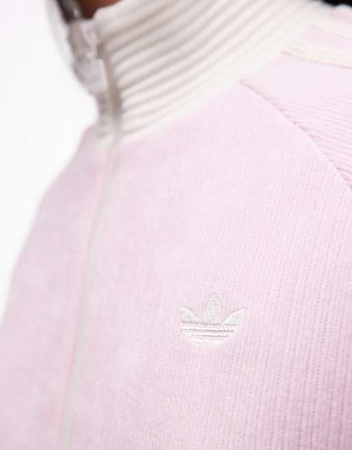 adidas Originals velour track top in pink | ASOS