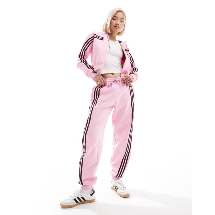 adidas Originals velour trackpant bottoms in pink | ASOS