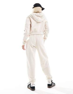 adidas Originals velour hoodie top in white | ASOS
