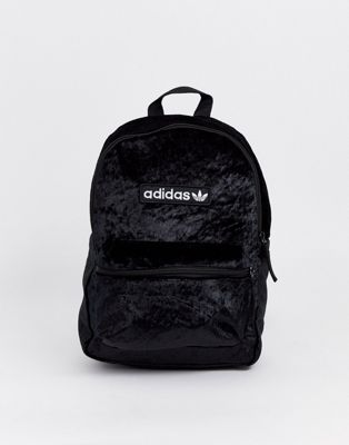 adidas Originals velvet backpack in 
