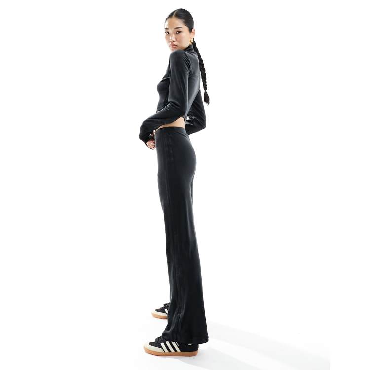 adidas Originals velvet flared pants in black | ASOS
