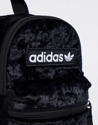 adidas originals velvet backpack in black