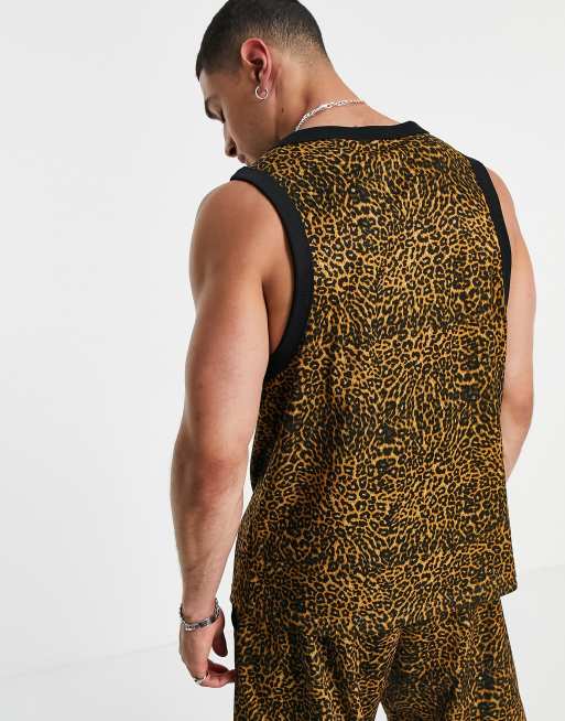 Leopard sales vest mens