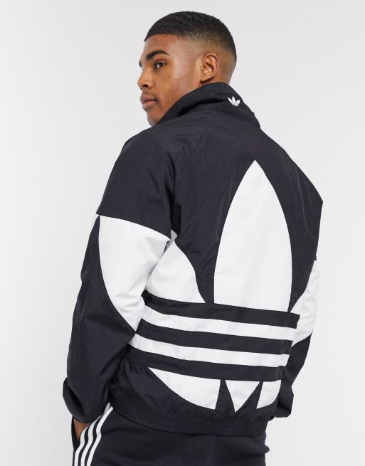 Veste Adidas à Capuche Originals noir et blanc Jacket Homme style vintage -  S