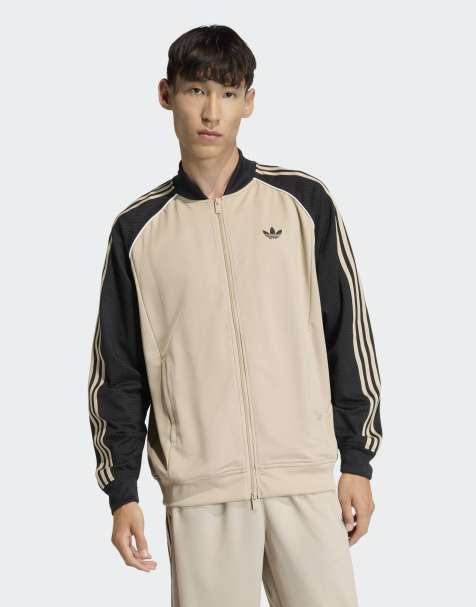 adidas Originals - Veste de survêtement ample en tulle - Kaki taupe - view 1