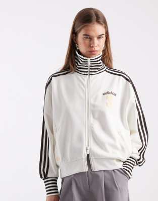 adidas Originals - Veste de survêtement style vintage - Blanc cassé