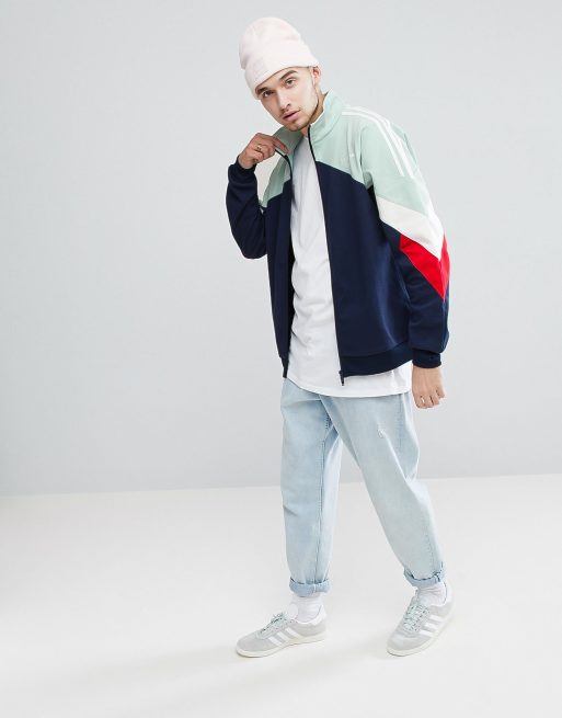 adidas Originals Veste de surv tement style vintage Bleu