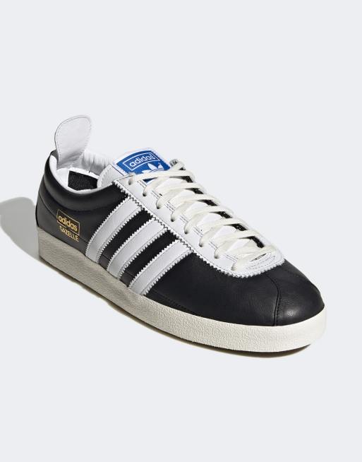 adidas Originals vintage gazelle sneakers in black leather ASOS