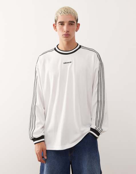 adidas Originals – Vit topp i jersey med långa ärmar - view 1
