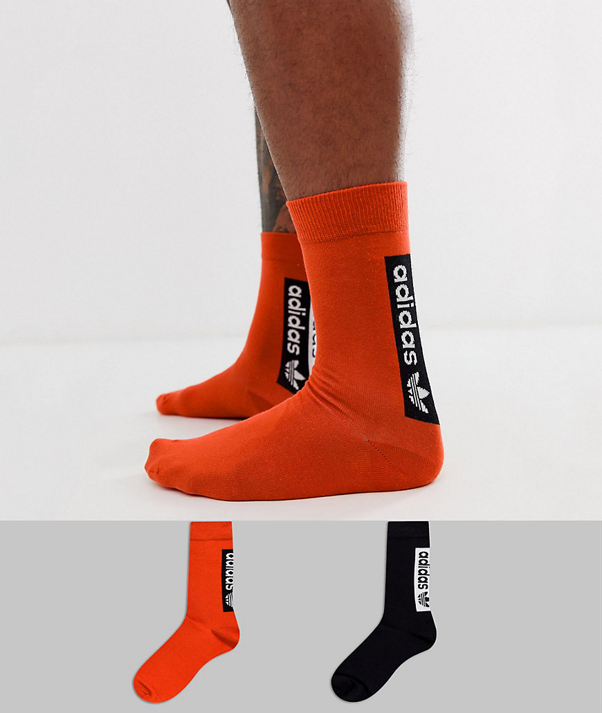 adidas Originals vocal logo socks in black red