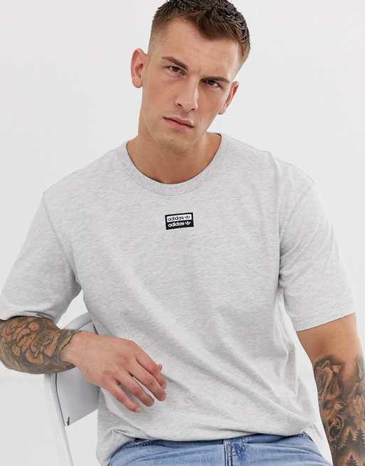 adidas Originals vocal t shirt with central logo in gray