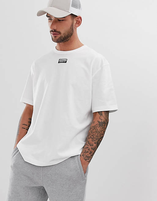 adidas Originals vocal t-shirt with central logo in white