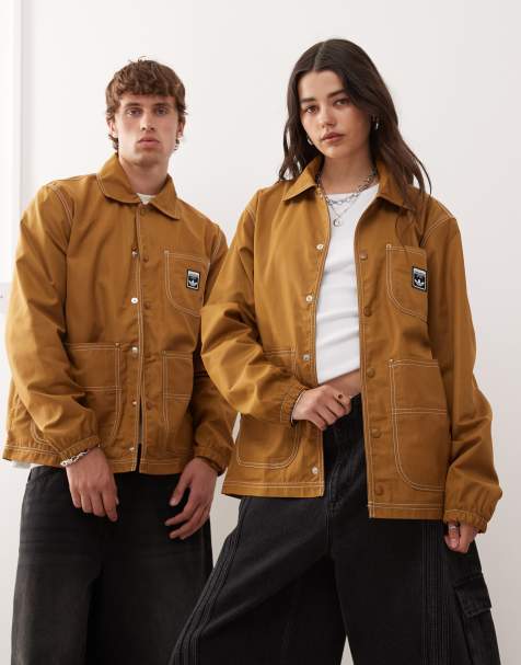 adidas Originals - Wabash - Geweven jack in lichtbruin - view 1