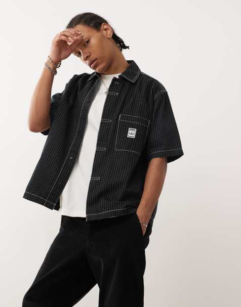 adidas Originals – Wabash – Svart skjorta med korta ärmar - view 1