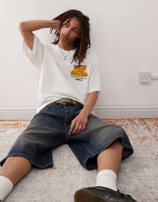 adidas Originals - Wabash - T-shirt met grafische luipaardprint in wit 
