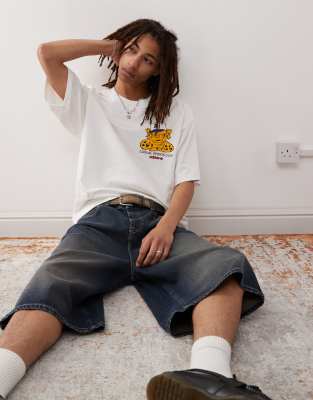 adidas Originals adidas Originals Wabash t-shirt with leopard graphic in white