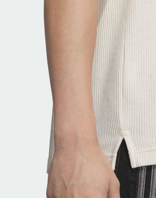 adidas WAFFLE SHORT SLEEVE POLO XXL ホワイト adidas Waffle Knit Polo Polo shirt - White