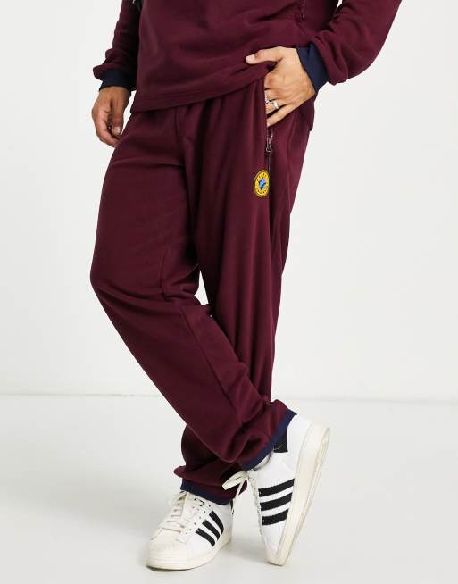 Adidas broek bordeaux outlet rood