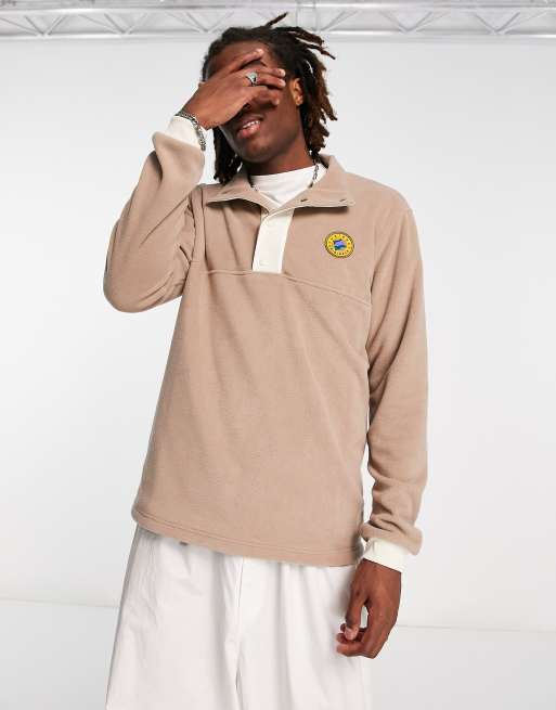 adidas Originals - 'Wander Hour' - Brun fleece med trykknapper