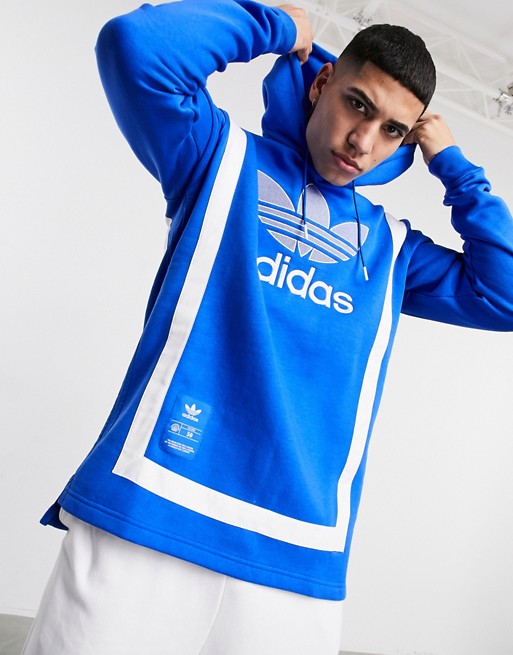 adidas Originals warm up hoodie in blue | ASOS