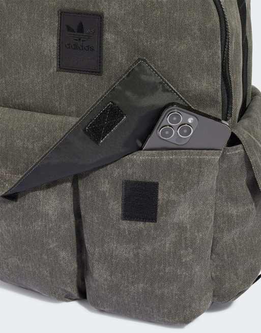 adidas Originals Washed backpack in black, 2 of 5