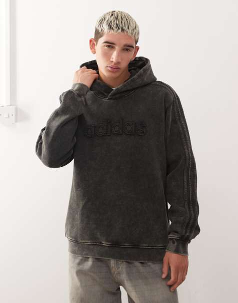 adidas Originals washed hoodie in black - view 1