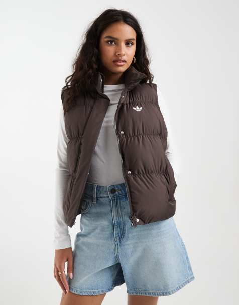 adidas Originals wattierte Weste in Braun - view 1
