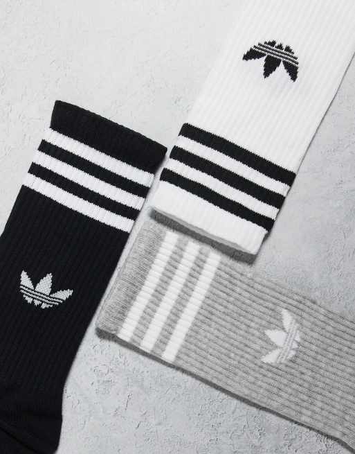 adidas Originals – Weiße, hohe Sportsocken im 3er-Pack, 2 von 3