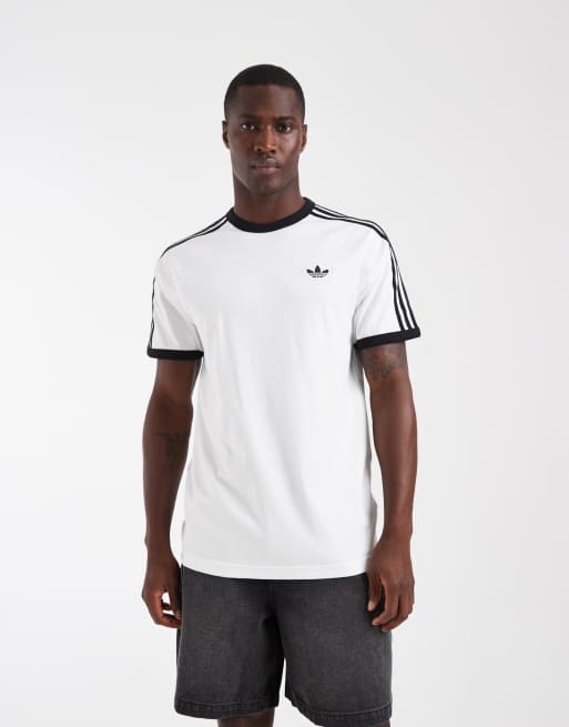 adidas Originals – Weißes T-Shirt mit drei Streifen, 3 von 5