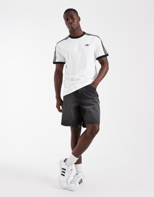 adidas Originals – Weißes T-Shirt mit drei Streifen, 4 von 5