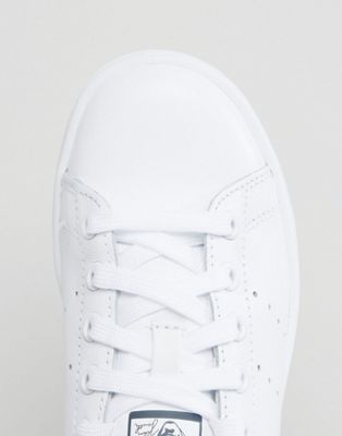 white and navy adidas