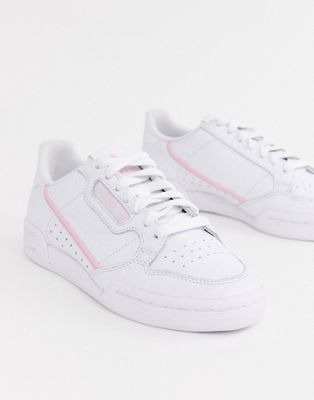 adidas white with pink