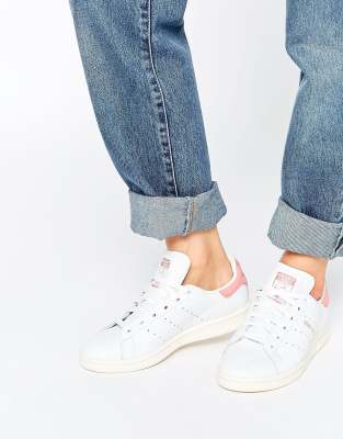 white and pink stan smith womens