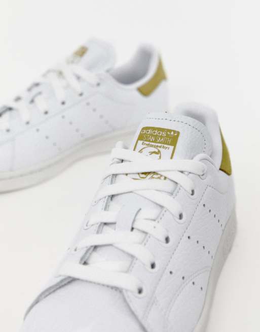 Adidas originals white and hotsell yellow stan smith trainers