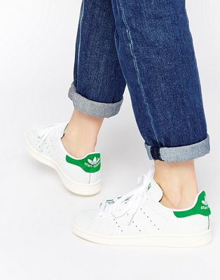 asos sneaker white green
