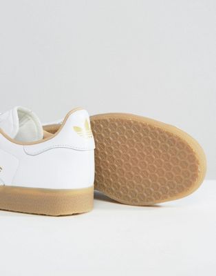 adidas white sneakers with gum sole