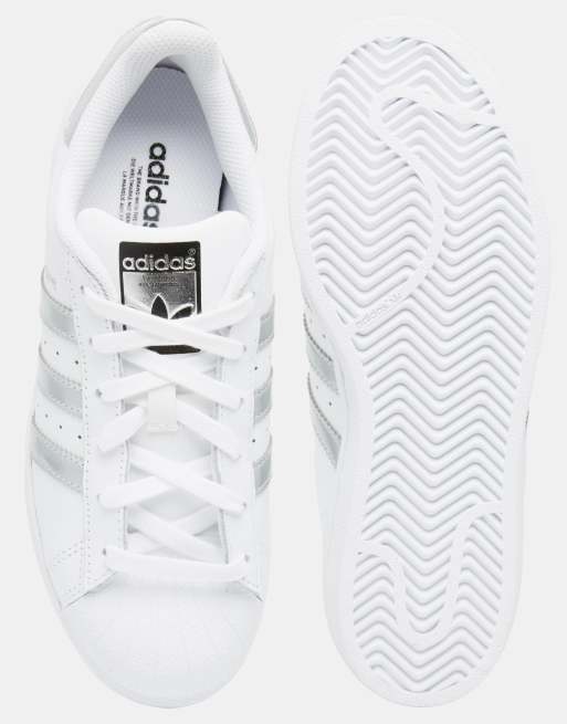 Adidas superstar shop silver asos