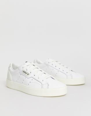 adidas originals sleek trainers in white