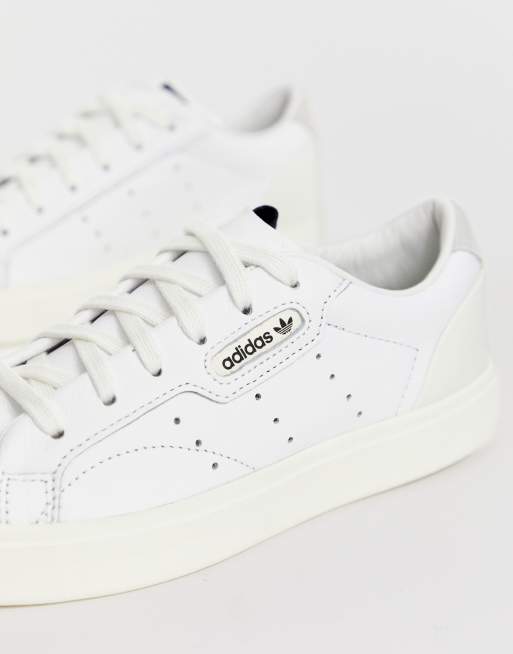 Adidas originals sleek trainers best sale in white