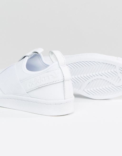 adidas Originals White Superstar Slip On Sneakers