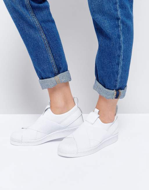 adidas Originals White Superstar Slip On Trainers ASOS