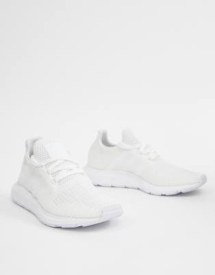 adidas swift run all white shoes