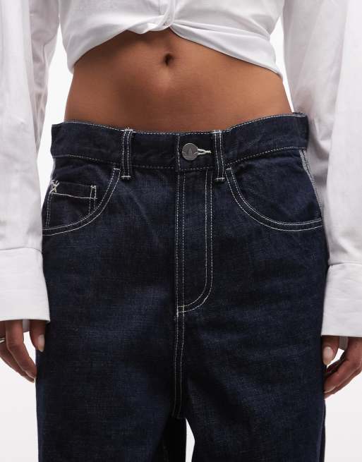 adidas Originals wide leg jeans in dark indigo | ASOS