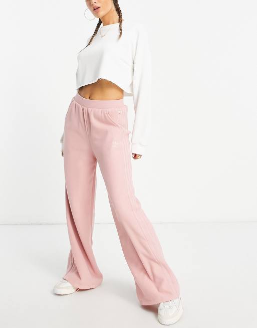 ASOS DESIGN wide leg suit pants with linen in dusty pink