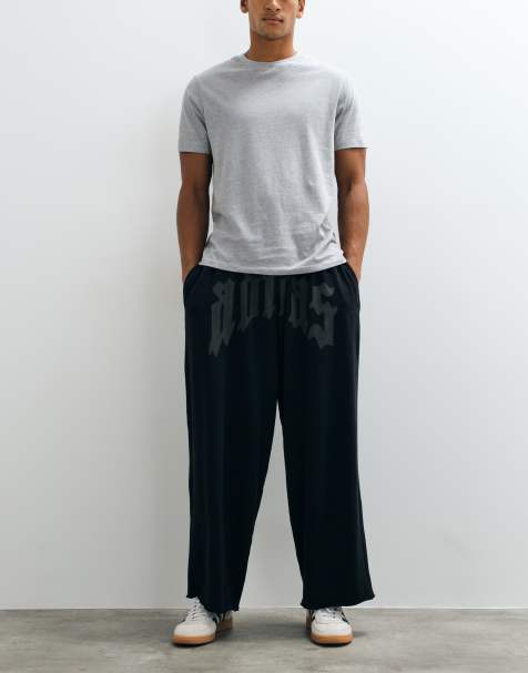 adidas Originals wide leg sweatpants in black - view 1
