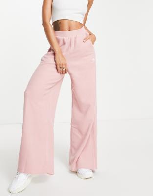 Dusty pink wide leg trousers sale