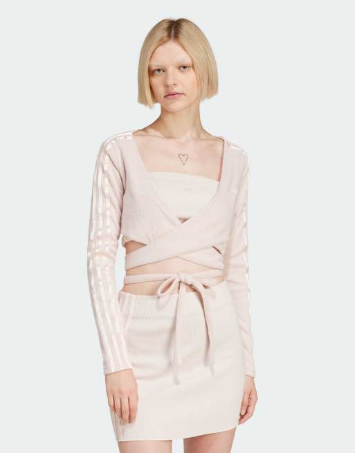 adidas Originals - Wikkelvest in wonderkwarts roze