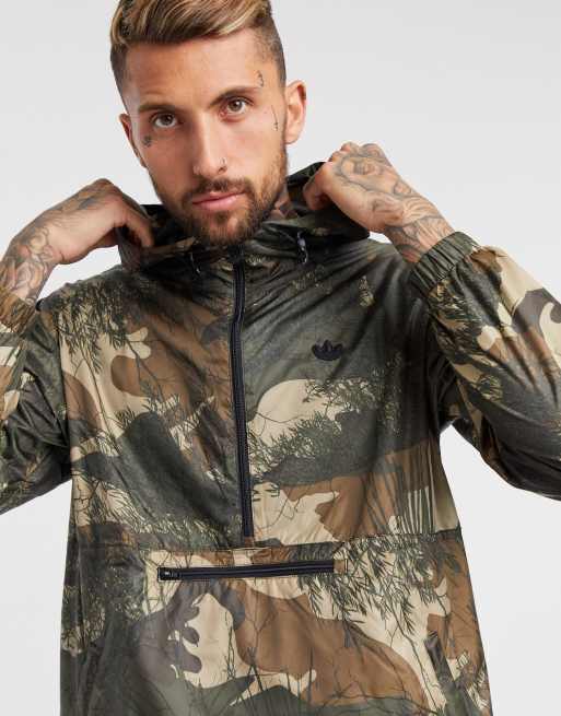 adidas Originals windbreaker jacket with all over camo print