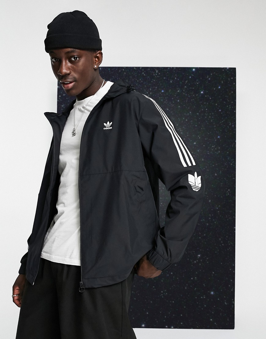 Adidas Originals - Windjack met 3D trefoil-logo in zwart