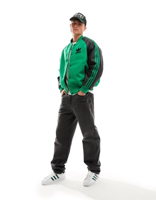 adidas Originals winter jacket in green and black | ASOS